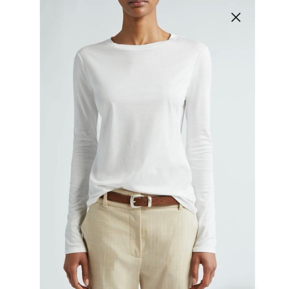 NWOT Women’s Eleventy Long Sleeve T-Shirt in White SZ XXS